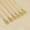 Wholesale Jewelry Fashion Letter Square 304 Stainless Steel Stainless Steel Necklaces