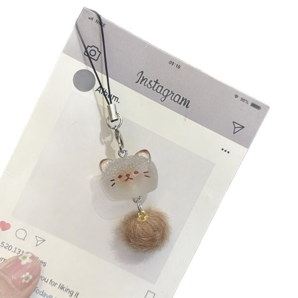 Wholesale Mobile Phone Rope J82 Plush Cat Cartoon Pendant Mobile Phone Chain Keychain Student School Bag Pendant Couple Best Friend
