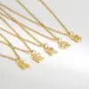 Wholesale Jewelry Basic Retro Classic Style Letter 304 Stainless Steel Copper Pendant Necklace