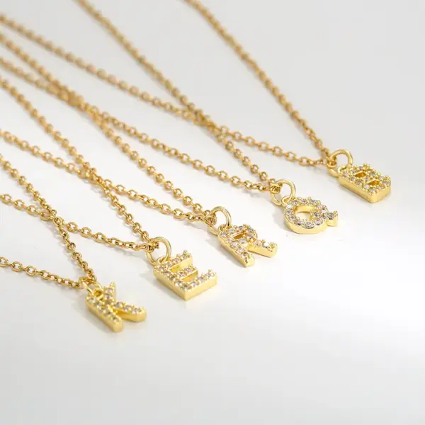 Wholesale Jewelry Basic Retro Classic Style Letter 304 Stainless Steel Copper Pendant Necklace