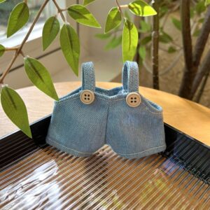 Denim overalls-light blue solid color