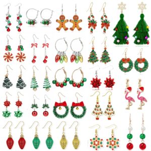 Wholesale Christmas Earrings Cute Cartoon Christmas Tree Earrings