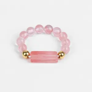 Red Watermelon Bead Ring