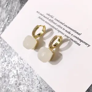 Gold Light White Jade (with Diamond)