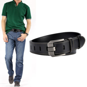 Wholesale Genuine leather belt men's pin buckle youth retro casual jeans