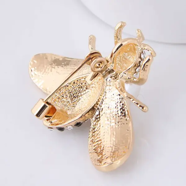 Fashion Bee Alloy Inlay Artificial Pearls Rhinestones Women's Brooches