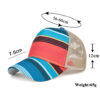 Wholesale Digital print striped cross elastic nytail baseball net cap baseball cap cap Sun cap B759