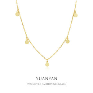 Wholesale Golden circular necklace