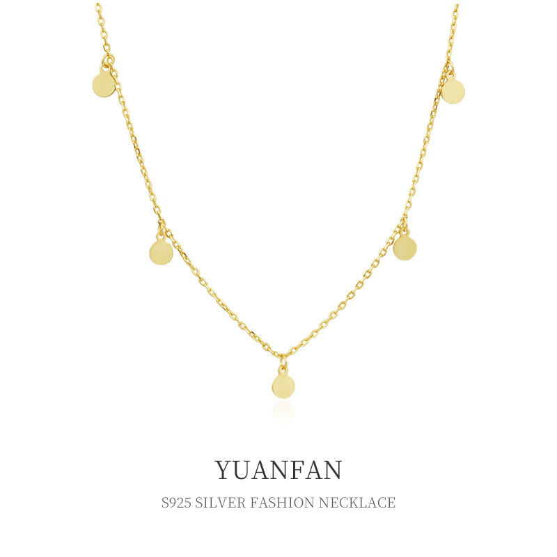 Wholesale Golden circular necklace