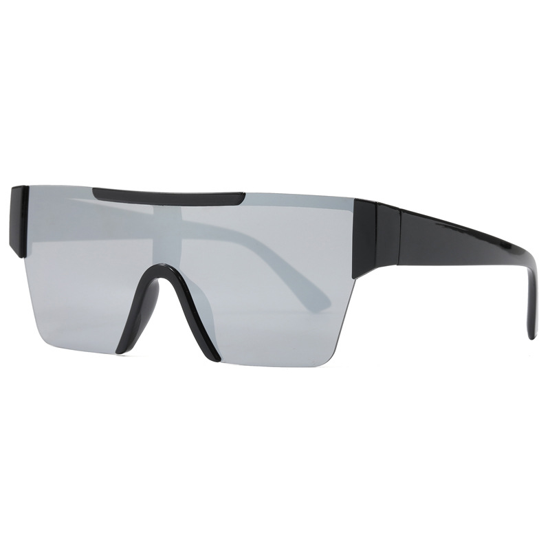 Wholesale 2024 New European and American Trendy Rimless Sunglasses for Men with Big Faces, Niche All-In-One Lenses, High-End Sunglasses for Women