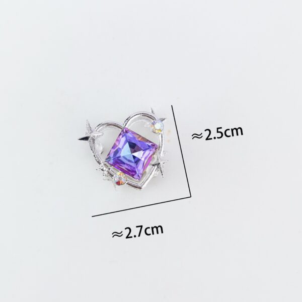 Wholesale DIY Beaded Mang Star Hollow Love Mini Hole Beaded Pendant Beaded Pen Accessories New Flash Diamond Alloy