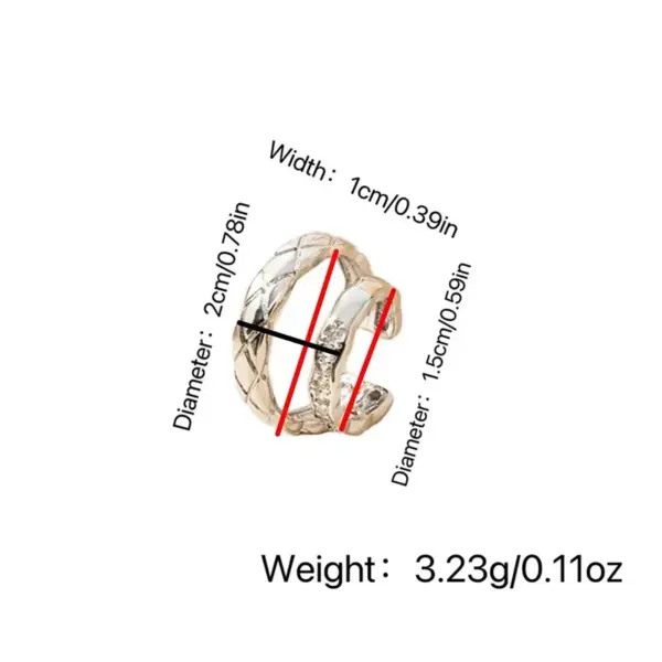1 Piece Elegant Luxurious Geometric Plating Copper Zircon Ear Cus