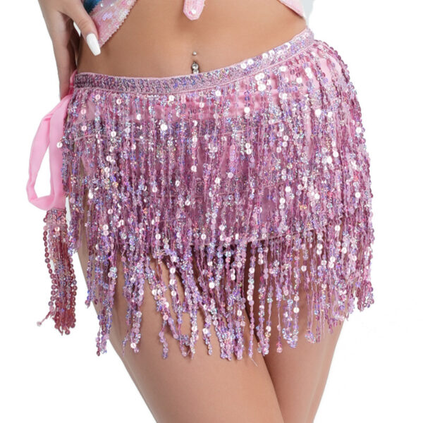 Wholesale Halloween Belly Dance Performance Costume ds Sequins Tassel Hips Beads Waist Chain Indian Dance Performance Waist Towel
