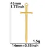Wholesale PVD Coated Real Gold Plated 18K Sword 304 Stainless Steel Modern Style Simple Classic Waterproof Non Tarnish Pendant Necklace