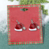 Wholesale Christmas Candy Snowman Earrings Diamond Snowflake Earrings