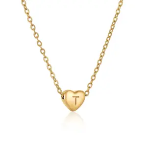 Golden Peach Heart T (Including Chain)
