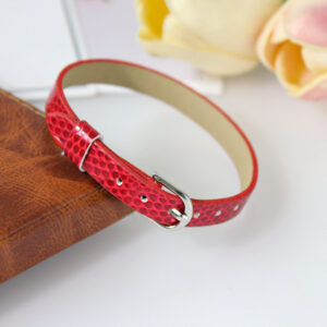 Round buckle 8mm snake-red