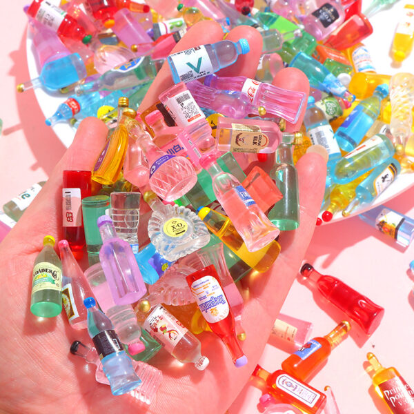 oly-45d6444ca0bdc84aa259dc3b393b1ab1 Wholesale Luminous Simulation Mini Small Bottle Resin Aessories Wine Bottle Brage Bottle Ice Cube Food Play to Touch Surprise Blind Bag