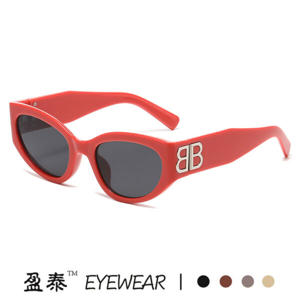 Wholesale Double B Sunglasses Women's Retro Cat's Eye High-end Sense Glasses Internet pular Fashion Sunglasses Women