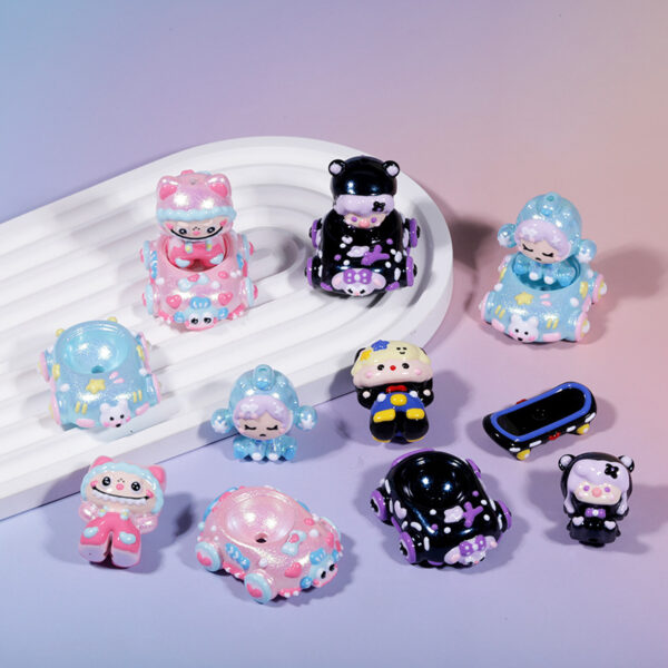 Wholesale Suspenders Sweet Bean Scooter Car Hand-painted Beads Three-dimensional Special-shaped Beaded DIY Mobile Phone Chain Bag Pendant