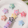 Wholesale Checkered five-pointed star scattered beads