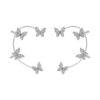 Wholesale Tiktok popular light luxury butterfly earrings Super fairy high-grade one-piece earrings female temperament earless ear clip earrings
