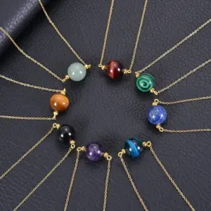 Wholesale Elegant Printing Natural Stone Pendant Necklace In Bulk