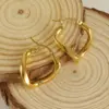 Wholesale 1 Pair Simple Style Geometric Irregular Stainless Steel 18k Gold Plated Hoop Earrings