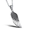 Wholesale New Simple Fashion Trendy Street Wings Titanium Steel Necklace Wholesale Personalized Hip Hop All-match Angel Wings Pendant