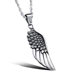 oly-460f246862e56427f1e636a30c5ca6f8 Wholesale New Simple Fashion Trendy Street Wings Titanium Steel Necklace Wholesale Personalized Hip Hop All-match Angel Wings Pendant