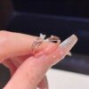 oly-460fa6fe5d29330a82fdb2d69c25ad41 Wholesale Sparkling Design Star Four Mans Star Fashion Index Finger Ring Elegant Women's Light Luxury Opening Niche Commuter Ring Premium