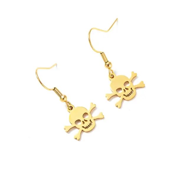 Wholesale Copper Skull Earrings