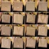 PVD Coated Real Gold Plated Water Droplets Heart Shape Rectangle Titanium Steel Elegant Waterproof Non Tarnish Titanium Steel Pendant Necklace