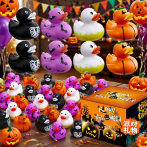 oly-4617eedfe462bb287ce056fbb8c4f838 Wholesale Cross-Border Hot-Selling Halloween Vinyl Duck Baby Bathing and Playing in the Water Little Yellow Duck Factory Direct Delivery Supports Customization