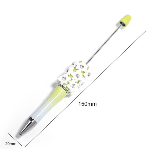 Wholesale Heavy Industry DIY Beadable Pen Camellia Resin Rose Bead Pen