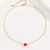 Wholesale Jewelry Cute Simple Style Heart Shape Stainless Steel 18K Gold Plated Plating Pendant Necklace