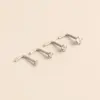 1 Piece Nose Rings & Studs Casual Geometric Pure Titanium Inlay Zircon Nose Pin