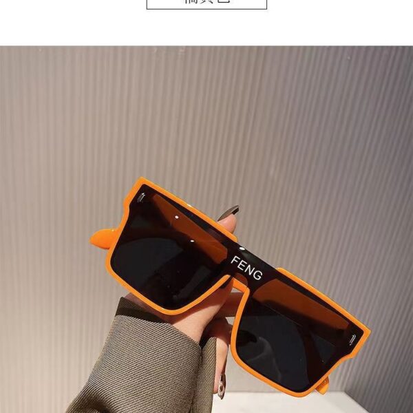 Wholesale 2023 New Personalized Sunglasses Internet Celebrities Same Style Men's and Women's Large Frame Sunglasses Anti-Uv Fashion Trend Glasses