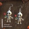 oly-462d02a15752ab2bea9bf4afb09cc1d6 Wholesale Acrylic Skull and Rose Acrylic Earringsv