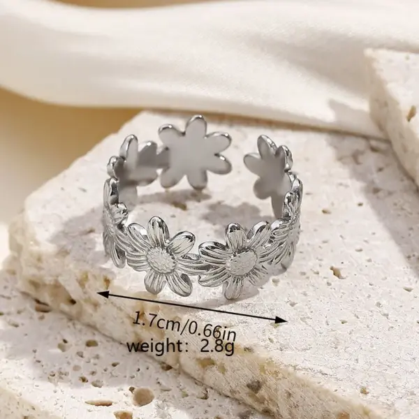 Wholesale PVD Coated Real Gold Plated Star Moon Heart Shape 304 Stainless Steel IG Style Y2K Classic Style Waterproof Non Tarnish Open Rings