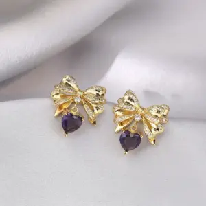 E399 Love Bow Earrings