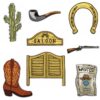 Wholesale Cool Rice Western Cowboy Embroider Cloth Patch Clothing Decorative Patch Patch Cowboy Hat Computer Embroider Patch Revoer Gun Ironing