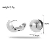 Wholesale PVD Coated Round Heart Shape 304 Stainless Steel Simple Style Waterproof Non Tarnish Earrings