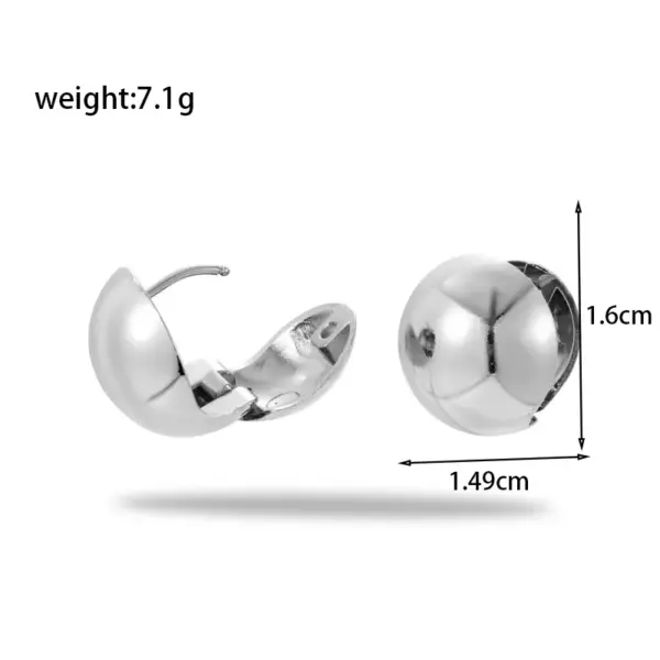 Wholesale PVD Coated Round Heart Shape 304 Stainless Steel Simple Style Waterproof Non Tarnish Earrings