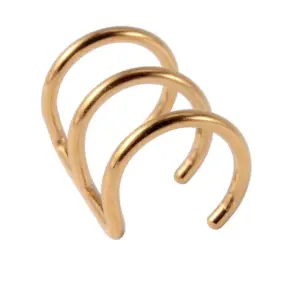 Golden Three-Layer Ear Clip 1. 2x8mm