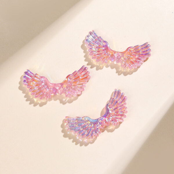 Wholesale Resin wings can be worn through the pen spacer beads straight hole beads DIY