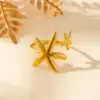 Wholesale Jewelry Vintage Style French Style Simple Style Geometric Starfish Shell 304 Stainless Steel Open Rings