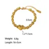 Wholesale PVD Coated Real Gold Plated 18K Gold Heart Shape 304 Stainless Steel Simple Style Waterproof Non Tarnish 304 Stainless Steel Bracelets