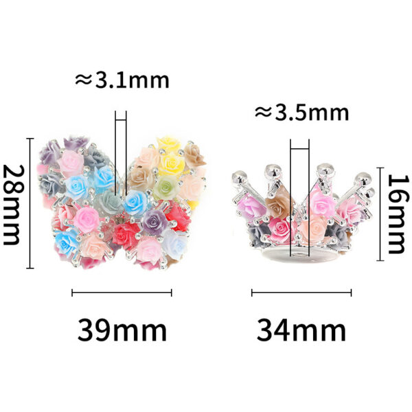 Wholesale Acrylic Butterfly Beads Fashion Flower Round Beads Straight Hole Heavy Beads DIY Mobile Phone Chain Loose Beads