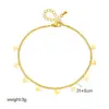 Wholesale Jewelry Simple Style Heart Shape Butterfly Titanium Steel Anklet